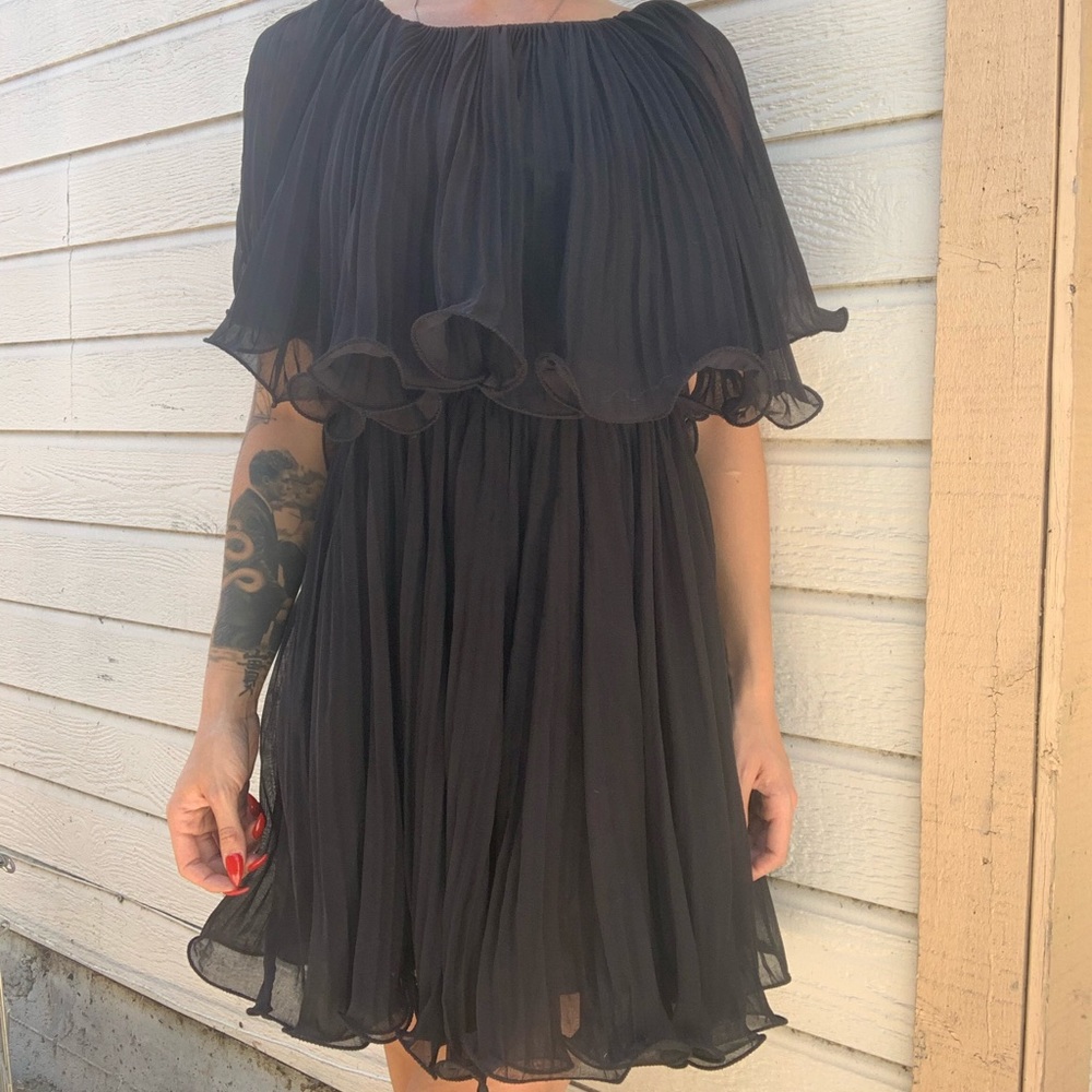 3.1 Phillip Lim black silk dress with overlay